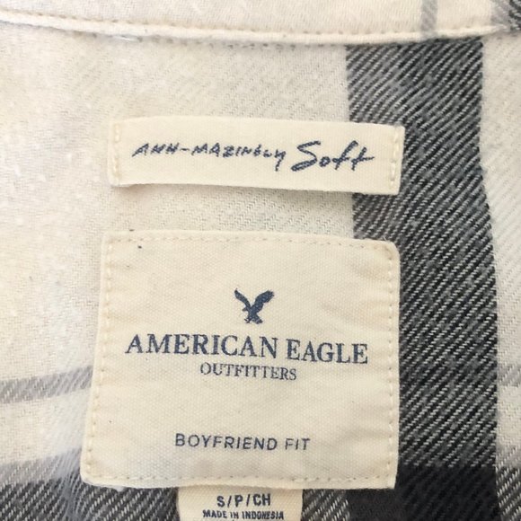 AEO Boyfriend Flannel Button Down Shirt - Picture 4 of 4